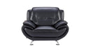 Leatherette Upholstered Wooden Chair with Bustle Back and Stainless Steel Legs, Black-Dining Chairs-Black-Wood, stainless steel and faux leather-JadeMoghul Inc.