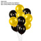 Black Gold Happy Birthday Banner Balloons Helium Number Foil Balloon for Baby Boy Kids Adult 18 30 Birthday Party Decorations