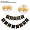 Black Gold Happy Birthday Banner Balloons Helium Number Foil Balloon for Baby Boy Kids Adult 18 30 Birthday Party Decorations