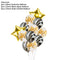 Black Gold Happy Birthday Banner Balloons Helium Number Foil Balloon for Baby Boy Kids Adult 18 30 Birthday Party Decorations
