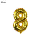 Black Gold Happy Birthday Banner Balloons Helium Number Foil Balloon for Baby Boy Kids Adult 18 30 Birthday Party Decorations