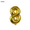 Black Gold Happy Birthday Banner Balloons Helium Number Foil Balloon for Baby Boy Kids Adult 18 30 Birthday Party Decorations