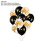 Black Gold Happy Birthday Banner Balloons Helium Number Foil Balloon for Baby Boy Kids Adult 18 30 Birthday Party Decorations