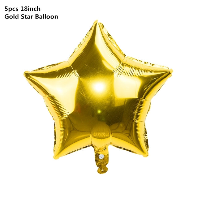 Black Gold Happy Birthday Banner Balloons Helium Number Foil Balloon for Baby Boy Kids Adult 18 30 Birthday Party Decorations