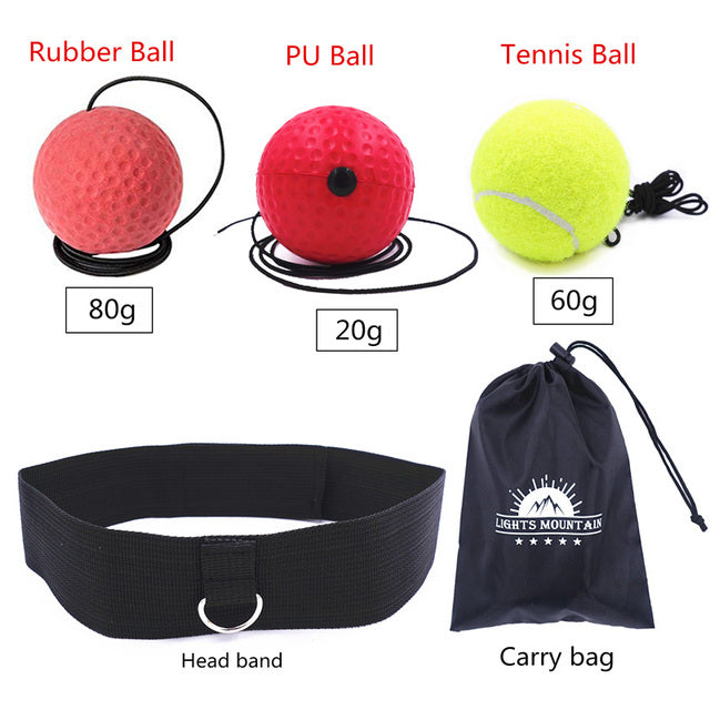 Boxing Reflex Ball Set 3 Difficulty Level Boxing Balls with Adjustable Headband for Punching Speed Reaction Agility Training