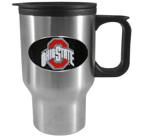 Ohio State Buckeyes Sculpted Travel Coffee Mugs, 14 oz