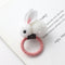 Cute animal hair ball rabbit hair ring girls rubber band elastic hair bands Korean headwear children hair Accessories ornaments