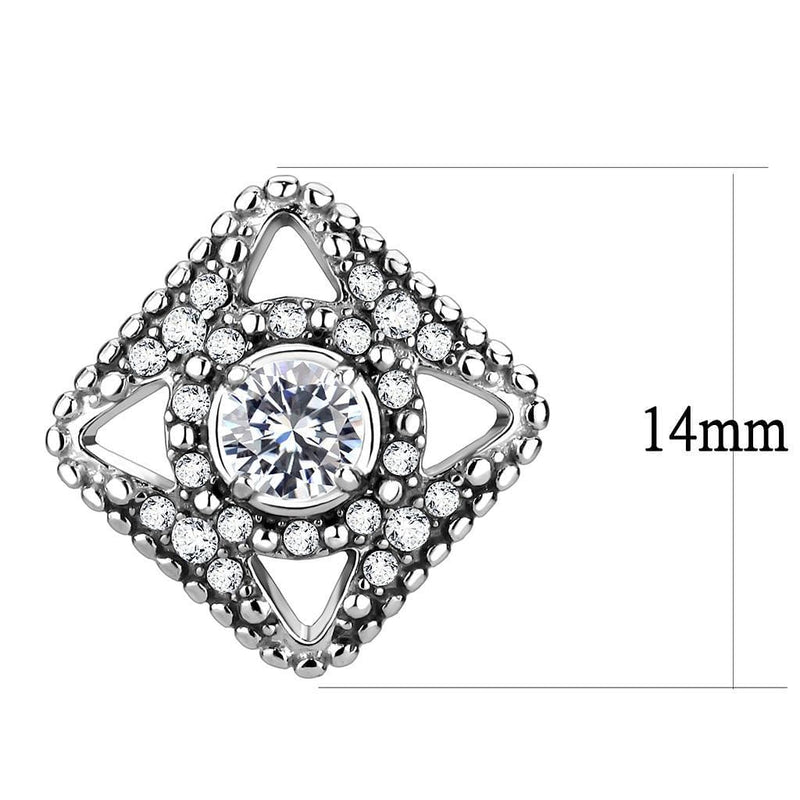 Cute Earrings DA072 Stainless Steel Earrings with AAA Grade CZ