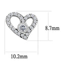 Cute Earrings DA075 Stainless Steel Earrings with AAA Grade CZ