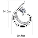 Cute Earrings DA077 Stainless Steel Earrings with AAA Grade CZ