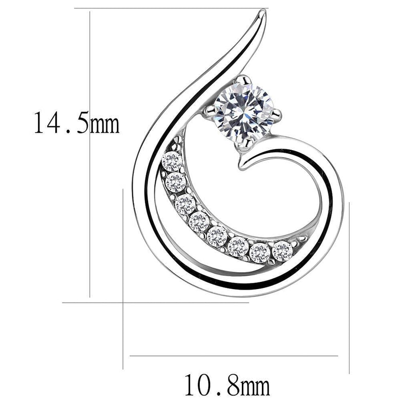 Cute Earrings DA077 Stainless Steel Earrings with AAA Grade CZ