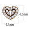 Gold Earrings For Girls DA085 Rose Gold - Stainless Steel Earrings with CZ