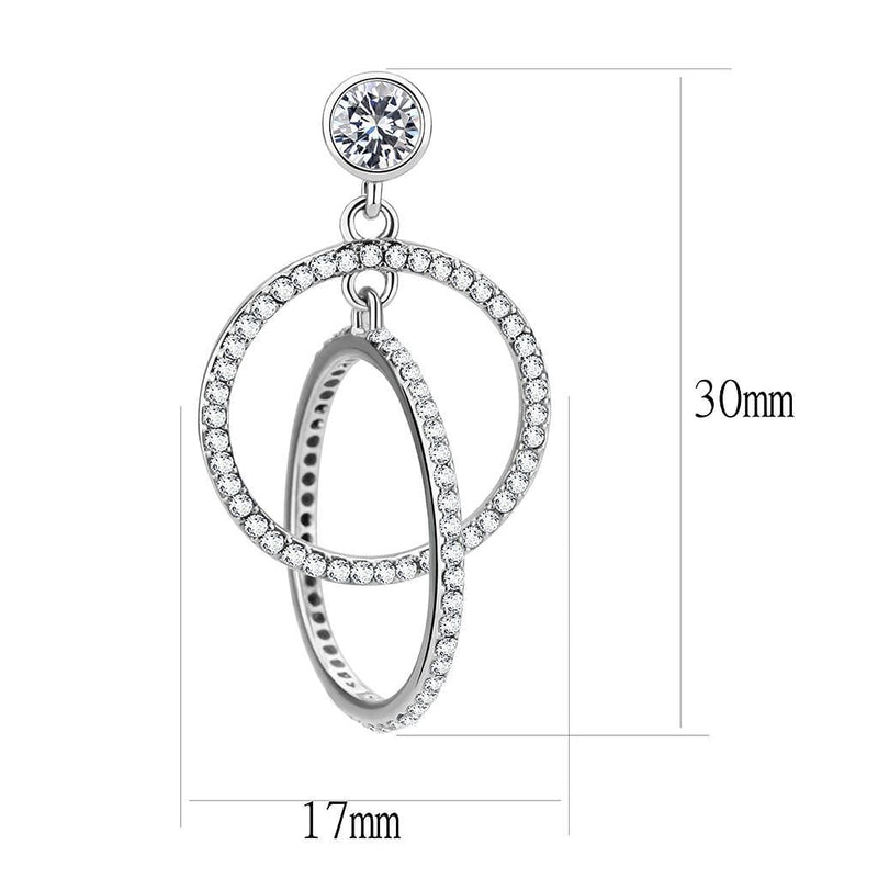 Cute Earrings DA100 Stainless Steel Earrings with AAA Grade CZ