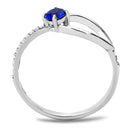 Cheap Rings For Men DA121 Stainless Steel Ring with CZ in London Blue