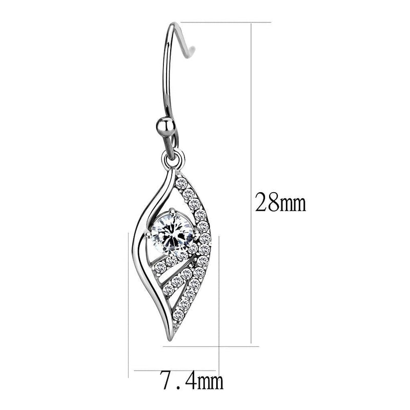 Cute Earrings DA178 Stainless Steel Earrings with AAA Grade CZ