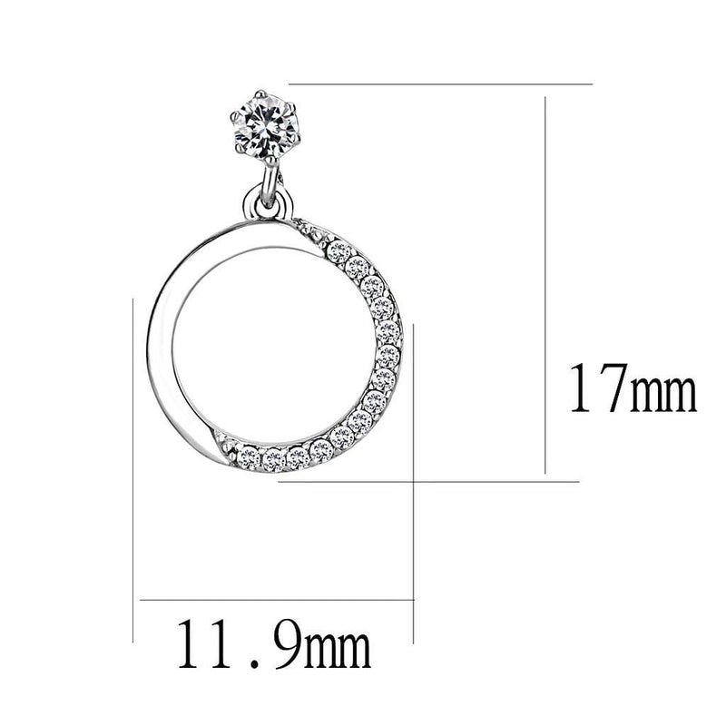 Cute Earrings DA180 Stainless Steel Earrings with AAA Grade CZ