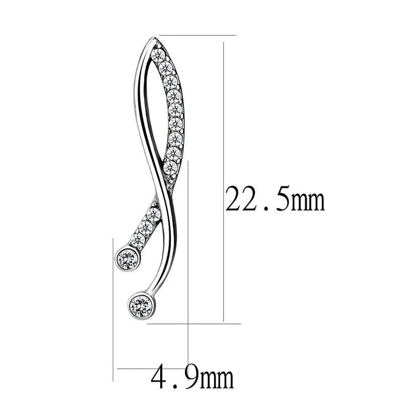 Cute Earrings DA184 Stainless Steel Earrings with AAA Grade CZ