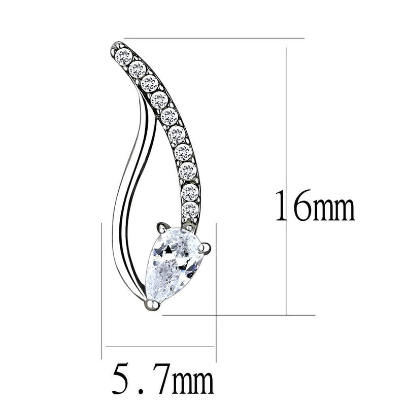 Cute Earrings DA185 Stainless Steel Earrings with AAA Grade CZ