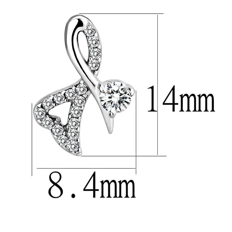 BridalEarrings DA204 Stainless Steel Earrings with AAA Grade CZ