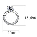 BridalEarrings DA208 Stainless Steel Earrings with AAA Grade CZ