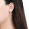 BridalEarrings DA211 Stainless Steel Earrings with Synthetic in Emerald