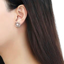 BridalEarrings DA214 Stainless Steel Earrings with Synthetic in White