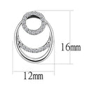 BridalEarrings DA219 Stainless Steel Earrings with AAA Grade CZ