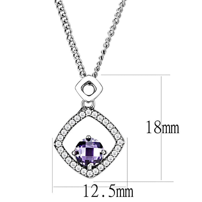 Chain Necklace DA229 Stainless Steel Chain Pendant with AAA Grade CZ