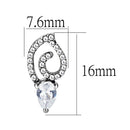 BridalEarrings DA291 Stainless Steel Earrings with AAA Grade CZ