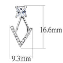 BridalEarrings DA292 Stainless Steel Earrings with AAA Grade CZ