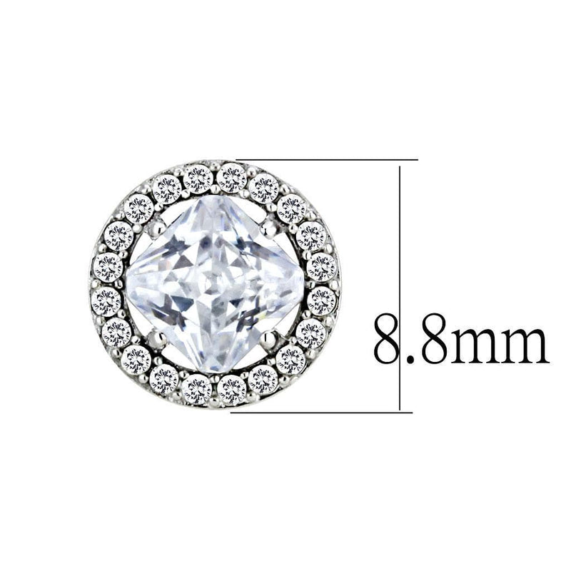 BridalEarrings DA295 Stainless Steel Earrings with AAA Grade CZ