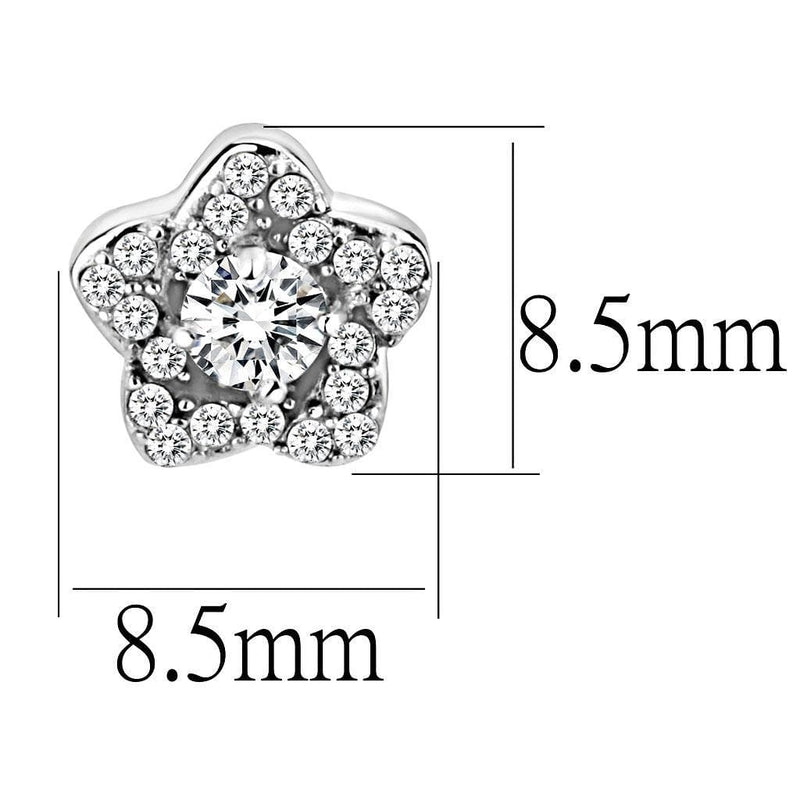 BridalEarrings DA297 Stainless Steel Earrings with AAA Grade CZ