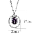 Chain Necklace DA300 Stainless Steel Chain Pendant with AAA Grade CZ
