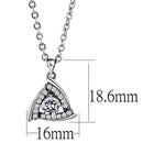 Chain Necklace DA301 Stainless Steel Chain Pendant with AAA Grade CZ