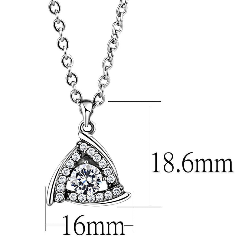 Chain Necklace DA301 Stainless Steel Chain Pendant with AAA Grade CZ