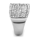 Cubic Zirconia Rings DA362 Stainless Steel Ring with AAA Grade CZ