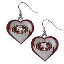 San Francisco 49ers Heart Dangle Earrings For Men