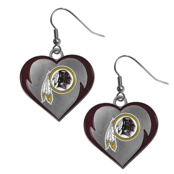 Washington Redskins Heart Dangle Earrings For Men