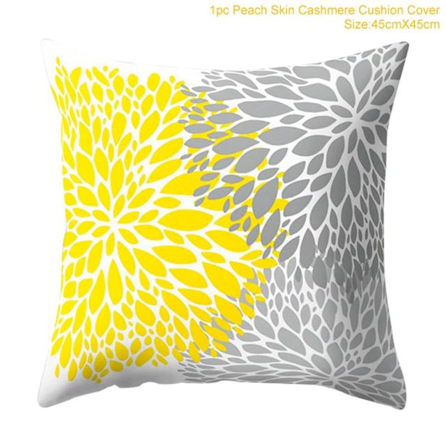 Frigg Yellow Black Geometric Pattern Square Cushion Cover Pillow Case Polyester Throw Pillows Cushions For Home Decor 45x45cm