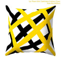 Frigg Yellow Black Geometric Pattern Square Cushion Cover Pillow Case Polyester Throw Pillows Cushions For Home Decor 45x45cm