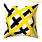 Frigg Yellow Black Geometric Pattern Square Cushion Cover Pillow Case Polyester Throw Pillows Cushions For Home Decor 45x45cm