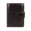 MACHOSSY Men Wallet Cowhide Genuine Leather Wallets Coin Purse Clutch Hasp Open Top Quality Retro Short Wallet 13.5cm*10cm