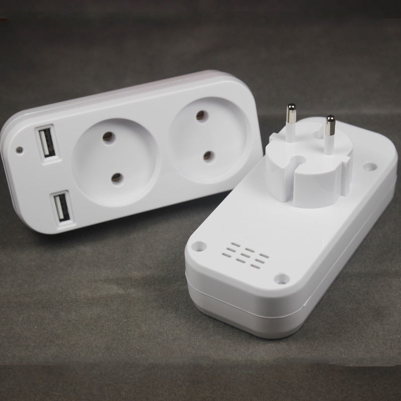 Wall USB plug adapter double Socket Outlet for phone charge Free shipping Double USB Port 5V 2A Usb electrique outlet usb  Z1-10