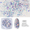 Crystal Fire Opal Flakes Nail Sequins Purple Holographic Glitter DIY Chrome Powder for Spring Nails Manicure Paillettes GL1857