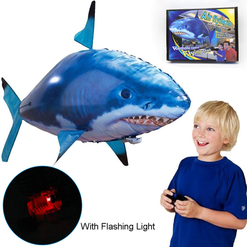 Remote Control Shark Toys Air Swimming RC Animal Radio Fly Balloons Clown Fish Animals Halloween Christmas Toy For Children Boys