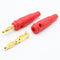 4pcs New 4mm Plugs pure copper Gold Plated Musical Speaker Cable Wire Pin Banana Plug Connectors