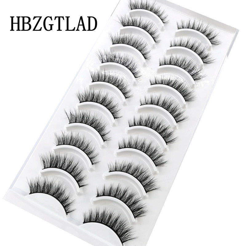 NEW 10 Pairs Natural False Eyelashes Fake Lashes Long Makeup 3d Mink Lashes Extension Eyelash Mink Eyelashes for Beauty 54