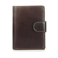 MACHOSSY Men Wallet Cowhide Genuine Leather Wallets Coin Purse Clutch Hasp Open Top Quality Retro Short Wallet 13.5cm*10cm