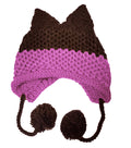 BomHCS Cute Fox Ears Beanie Winter Warm 100% Handmade Knit Hat