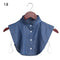 Women Cotton Lace Fake Collar Blouse Vintage Detachable Collar Women&